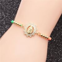 Grenz Überschreitende Brasilia Nische Wind Kupfer Mikro Eingelegter Zirkon Jungfrau Maria Damen Verstellbares Armband Valentinstag Geschenk sku image 3