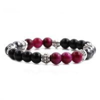 Hot-selling Fashion 8mm Tiger Eye Black Gallstone Bracelet For Men sku image 4