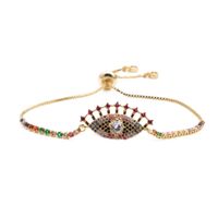 Fashion Jewelry Copper Micro-set Zircon Devil's Eye Adjustable Ladies Bracelet Valentine's Day Gift Wholesale Nihaojewelry sku image 1