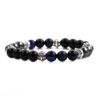 Hot-selling Fashion 8mm Tiger Eye Black Gallstone Bracelet For Men sku image 6