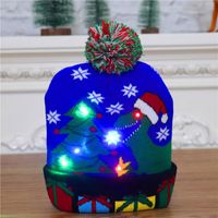 New  Knitted Woolen Colorful Luminous Knitted  Christmas Hat sku image 6