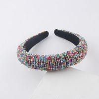 New Fashion Korean Sponge Crystal Rice Beads Hair Band sku image 18