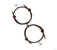 Wholesale Fashion Solid Color Magnetic Couple Bracelet sku image 1
