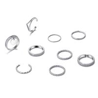 Fashion Geometric Pearl Ring 8-piece Set Wholesale sku image 5