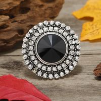 Full Diamond Round Opening Adjustable Ring Wholesale Jewelry Nihaojewelry sku image 5
