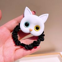 Japanese And Korean New Style Cute Cat Hair Rope Color Small Intestine Cloth Ring Girl Ball Head Rope Tie Hair Rubber Band Jewelry sku image 12