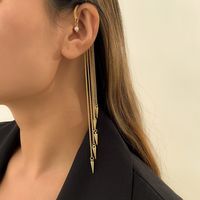 Personality Fashion Diamond Tassel Chain Earring Sequin Ear Bone Clip sku image 2