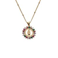 Croix-frontière Mode Variété Bijoux Cuivre Zircon Vierge Marie Collier Européen Et Américain Station Indépendante Collier En Gros sku image 1