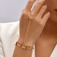 Fashion Geometric Alloy Sequin Chain Ring Hoop Bracelet sku image 21