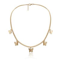 Simple Style Butterfly Alloy Plating Women's Necklace sku image 1