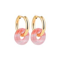 Fashionable New Stainless Steel Earrings Natural Stone sku image 16