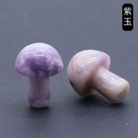Crystal Agate Semi-precious Stones 2cm Mini Mushroom Decoration Landscaping Diy Accessories Wholesale sku image 27