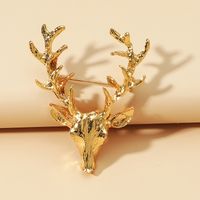 Fashion Creative Clothing Accessories Animal Deer Head Shape Brooch main image 3