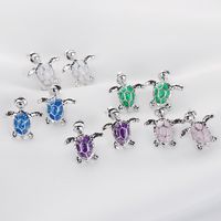 Fashion Cute Dripping Turtle Shape Alloy Stud Earrings main image 4