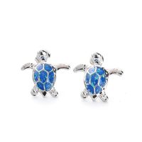 Fashion Cute Dripping Turtle Shape Alloy Stud Earrings sku image 1