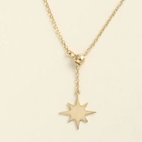 Fashion Metallic Eight Awn Star Shape Pendant S925 Sterling Silver Necklace main image 2