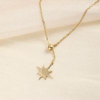 Fashion Metallic Eight Awn Star Shape Pendant S925 Sterling Silver Necklace main image 4