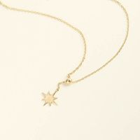 Fashion Metallic Eight Awn Star Shape Pendant S925 Sterling Silver Necklace main image 5
