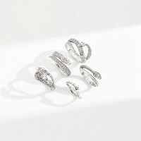 Fashion Geometric Snake-shaped Vintage Silver Ring 5-piece Set main image 5