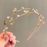 Fashion Diamond Double Joint Pansy Headband New Hair Accessories Female sku image 1