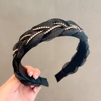 Fashion Retro Diamond-laid Sponge Headband Hair Accessories sku image 1
