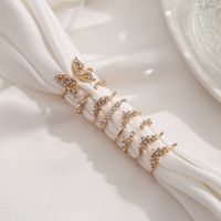 Creative Elegant Micro Diamond Inlaid Butterfly Open Knuckle Ring 8-piece Set main image 2