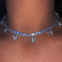 Elegante Gold-überzogene Perle Perlen Schlüsselbein Kette Schmetterling Anhänger Halskette sku image 3