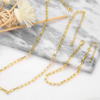 2022 New Fashion Simple Hip Hop Clavicle Chain Female Copper Necklace Bracelet main image 2