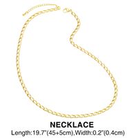 Fashion Hip-hop Hipster Cuban Unisex Gold-plated Copper Bracelet Necklace sku image 2