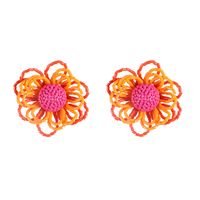 Trendy Pastoral Handmade Beaded Daisy Flower Plastic Earrings main image 4