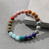 Fashion Colorful Agate Blue Bohemian Female Male Map Stone Bracelet main image 6