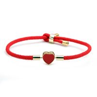 Mode Farbe Versenkbare Einstellbar Grundlegende Rot Milan Seil Frauen Diy Kupfer Armband main image 5