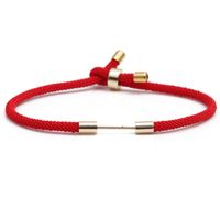 Mode Farbe Versenkbare Einstellbar Grundlegende Rot Milan Seil Frauen Diy Kupfer Armband sku image 2