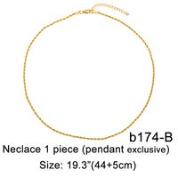 Fashion Zircon Letter Hip Hop Men's And Women's Copper Necklace sku image 1