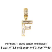 Fashion Zircon Letter Hip Hop Men's And Women's Copper Necklace sku image 9