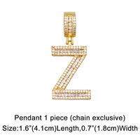 Fashion Zircon Letter Hip Hop Men's And Women's Copper Necklace sku image 29