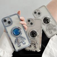 Moda Creativa Hollow-out Electroplateado Tres Dimensiones Astronauta Funda Protectora Para Iphone main image 5