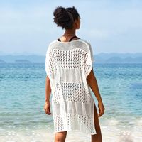 New Irregular Knitting Hollow Beach Blouse Swimsuit Outerwear Women main image 4