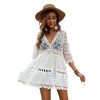 New Lace Stitching Hollow Out See-through Beach Sun Protection Outer Wear main image 4