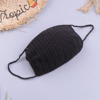Fashion Crocheting Decorative Solid Color Breathable Daily Mask sku image 2