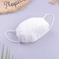 Fashion Crocheting Decorative Solid Color Breathable Daily Mask sku image 1