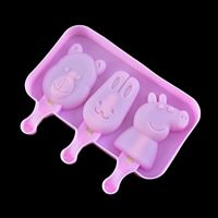 Diy Silicone Sorbet/ice Cream Mold Summer Stall Hot Sale Cartoon Household Homemade Ice Cube Mold main image 4