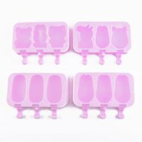 Diy Silicone Sorbet/ice Cream Mold Summer Stall Hot Sale Cartoon Household Homemade Ice Cube Mold main image 3