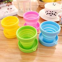 Portable Folding Silica Gel Cup Outdoor Portable Travel Cup Candy Color Portable Sports Cup main image 3