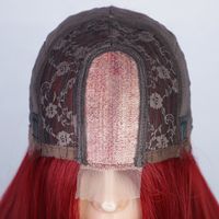 Women's Wig Long Straight Hair Synthetic Wigs Front Lace Red Wig main image 7