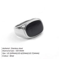 Fashion Simplicity Gold Flat White Shell Female Stainless Steel Ring sku image 2