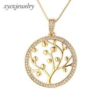 Fashion Tree Of Life Circle Necklace Pendant Wholesale sku image 1