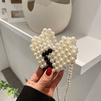 Fashion New Summer Heart Shape Pearl Crossbody Handmade Mini Bag main image 2