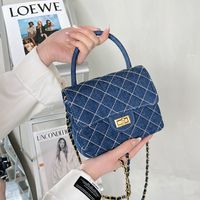 2022 Fashion New Denim Classic Lock Single Shoulder Crossbody Bag main image 1