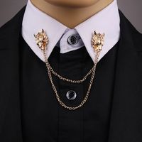Fashion Cool Style Wolf Alloy Zinc Plating Men'S Brooches main image 1